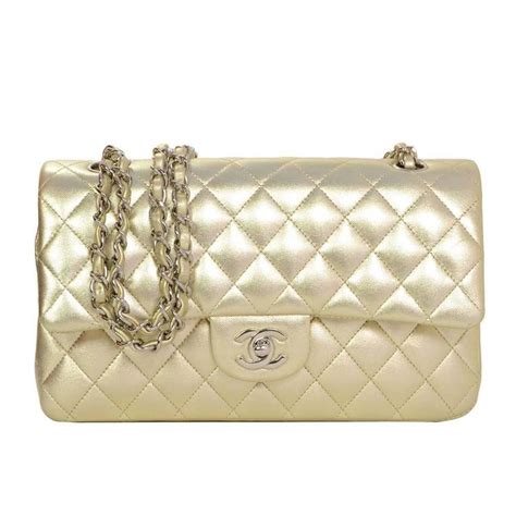 gold chanel bag|chanel quilted bag gold chain.